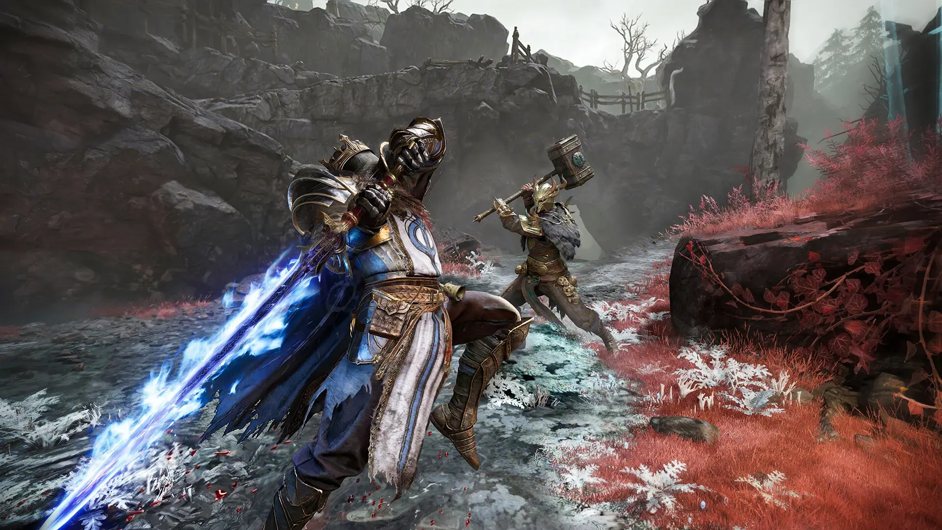 A Gyldhunter using a weapon skill during close combat